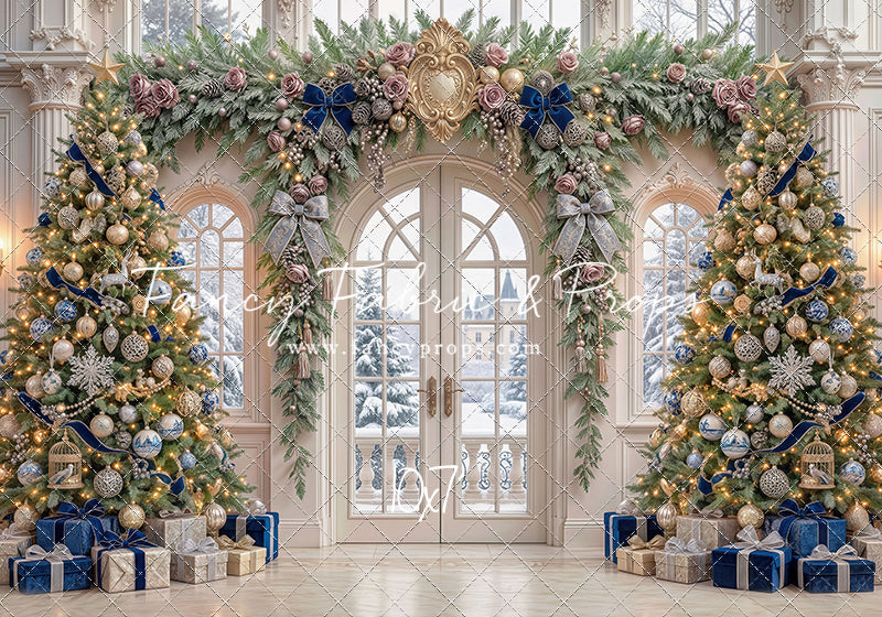 Blue Christmas Foyer - with Sweep Option