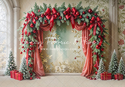 Bowtied Vintage Christmas - with Sweep Option