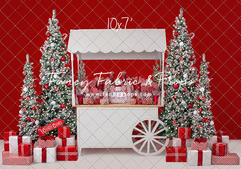 Candy Cane Sweets Cart