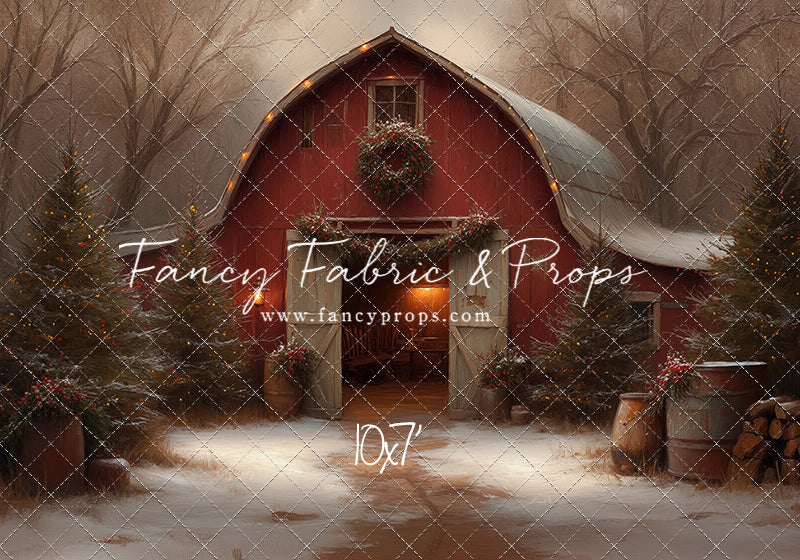 Christmas Barn Glow - with Sweep Option