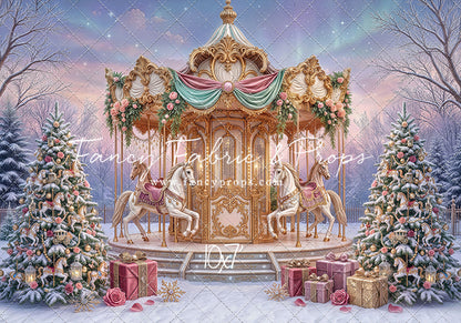 Christmas Carnation Carousel - With Sweep Option