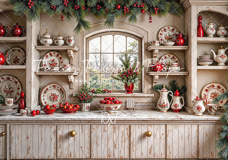 Christmas China Cabinet - With Sweep Option