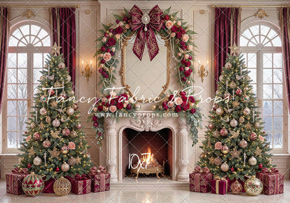 Christmas Rose Parlor - with Sweep Option