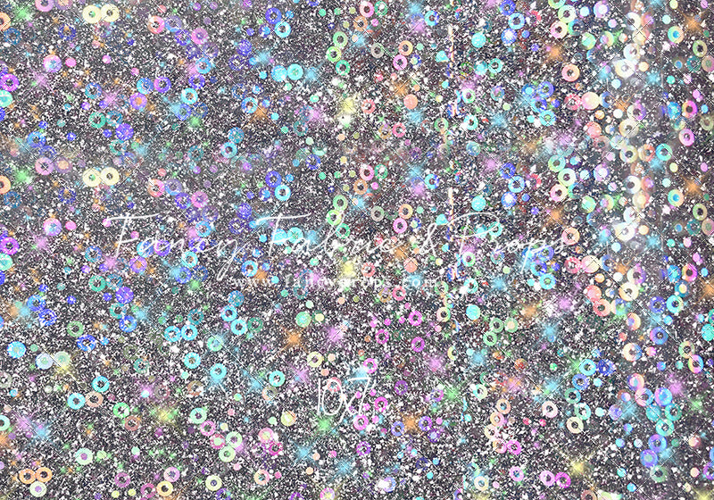 Cosmic Celebration - With Solid Beige Gray Floor Sweep Option