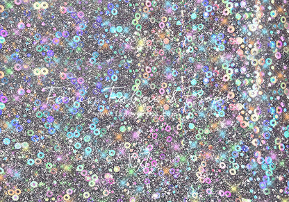 Cosmic Celebration - With Solid Beige Gray Floor Sweep Option