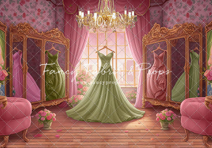 Dress Like A Princess - Green Dress - With Sweep Option