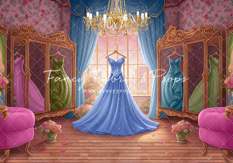 Dress Like A Princess - Dark Blue Dress - With Sweep Option