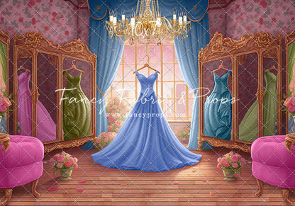 Dress Like A Princess - Dark Blue Dress - With Sweep Option