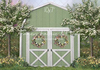 Easter Blossoms Barn 2pc Set