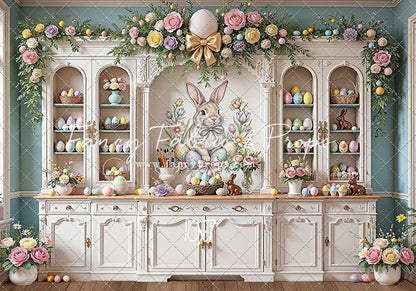 Easter Cupboard - Wood Floor - With Sweep Option