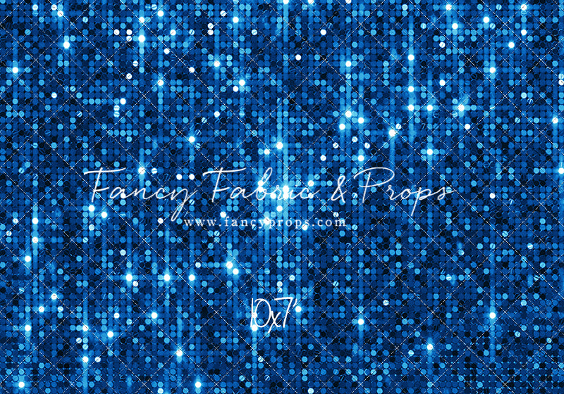 Electric Blue Glitz - With Solid Floor Sweep Option