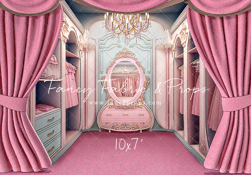 Elegant Armoire - Pink Floor Option - With Sweep Option