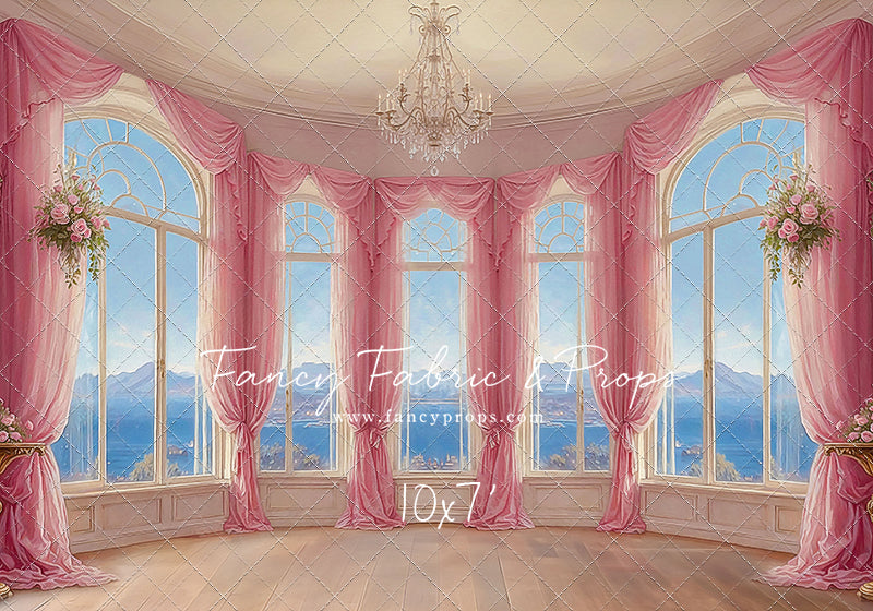 Elegant Summertime Mountain View - Wood Floor - With Sweep Option