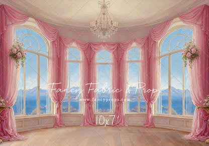 Elegant Summertime Mountain View - Wood Floor - With Sweep Option