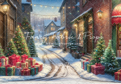Winter Frost Market Street - Cobblestone Version - with Sweep Option