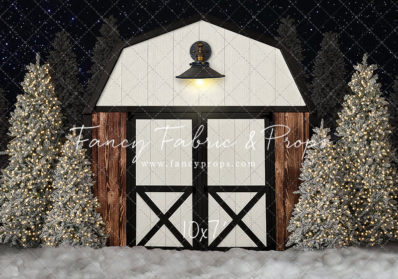 Modern Christmas Barn - with light - 2pc Room