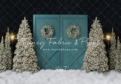 Fancy Blue Barn Doors 2pc Room