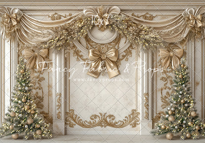 Fancy Gold Bow Wall - with Sweep Option