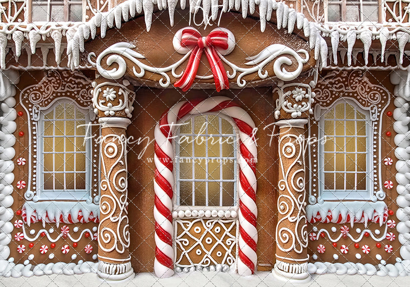 Fancy Peppermint Gingerbread House - With Sweep Option