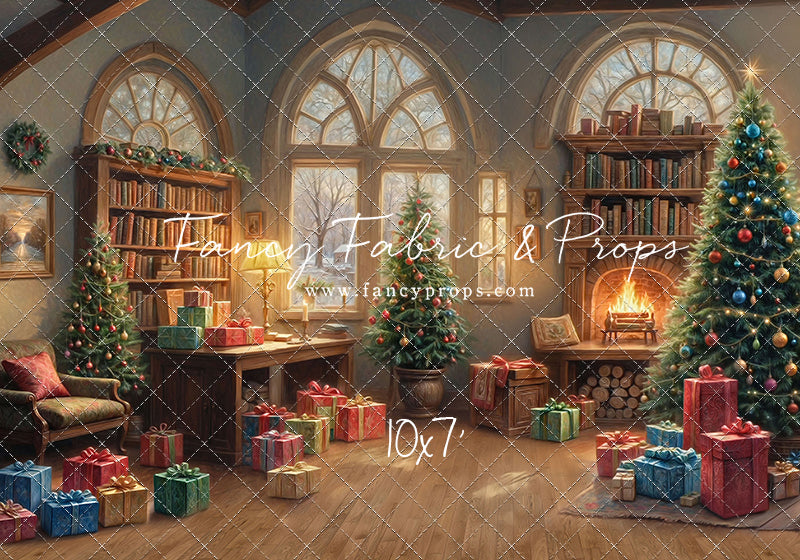 Festive Fireside Study - with Sweep Option