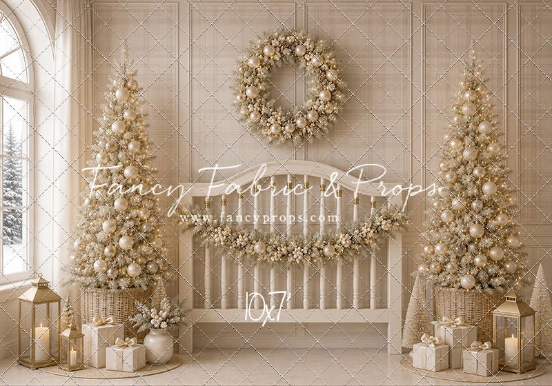 Frosted Holiday Headboard - with Sweep Option