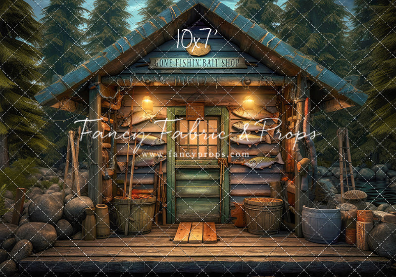 Gone Fishin Bait Shop- Dirt Floor Version - With Sweep Option