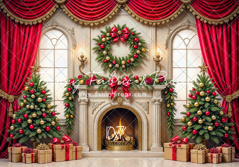 Grand Christmas Hearth - with Sweep Option