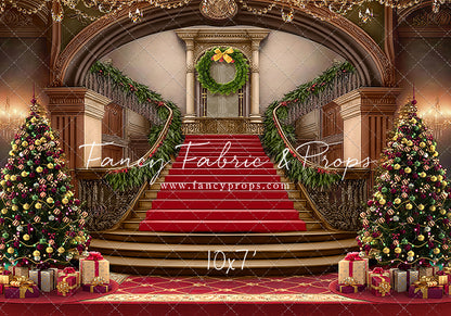 Grand Holiday Staircase - Red Carpet - with Sweep Option