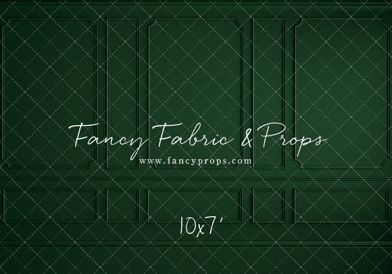 Holly Jolly Green Wainscoting Wall