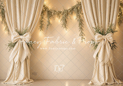 Ivory Christmas Curtain Call - With Sweep Option