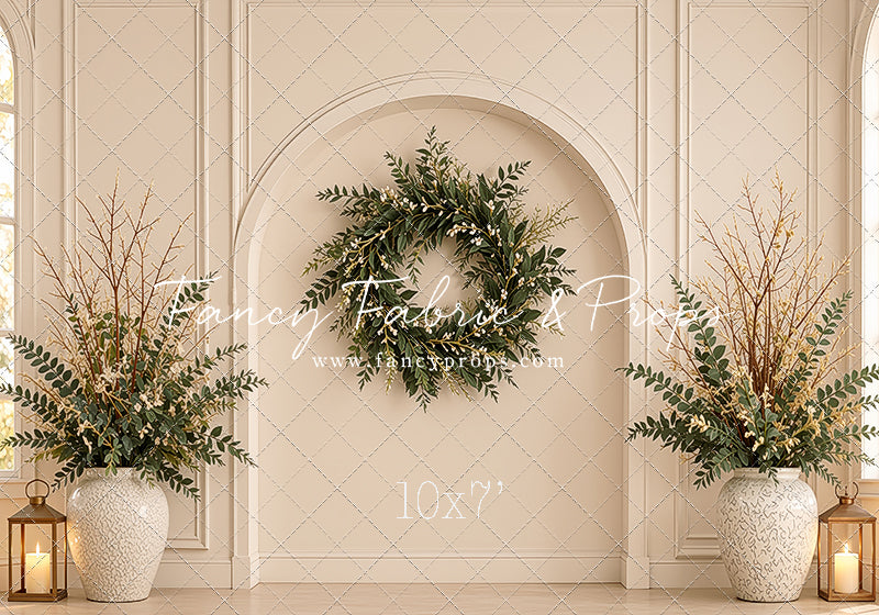 Ivory Evergreen Arch - With Sweep Option