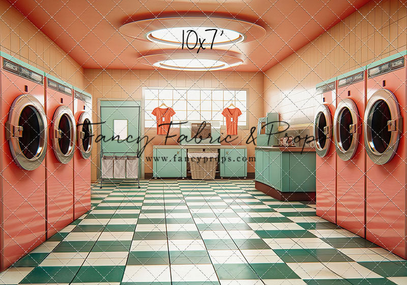 Laundry Day - Coral With Double Washers- With Sweep Option