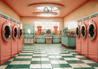 Laundry Day - Coral With Double Washers- With Sweep Option