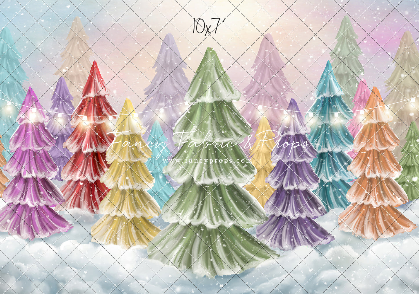 Magical Winter Rainbow Trees