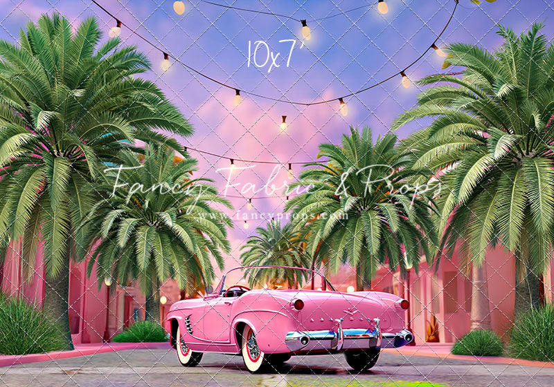 Malibu Shopping Center - Pink Car - With Sweep Option