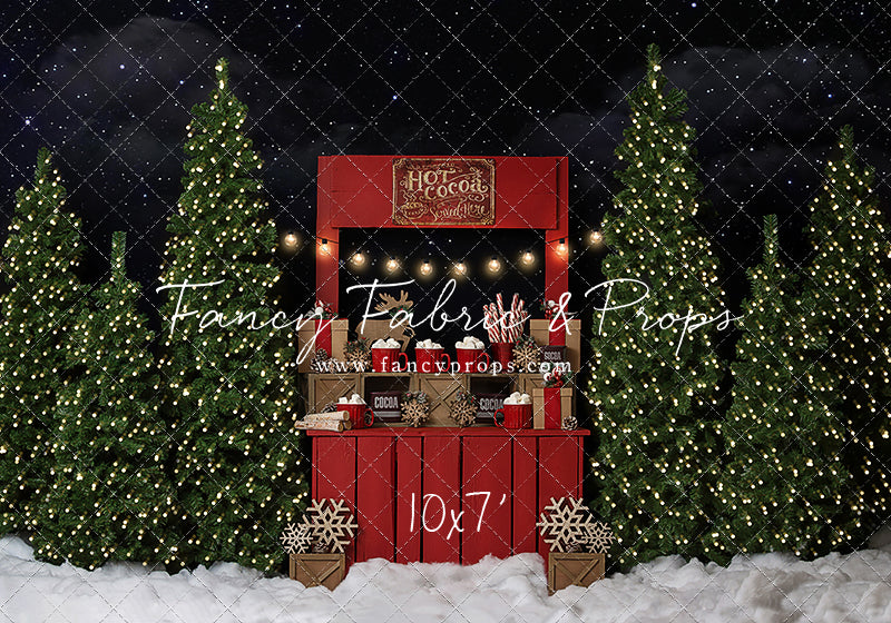 Nighttime Cocoa Stand - with Lights