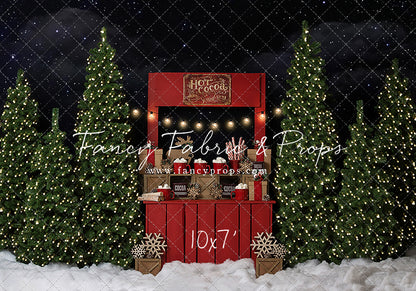 Nighttime Cocoa Stand - with Lights