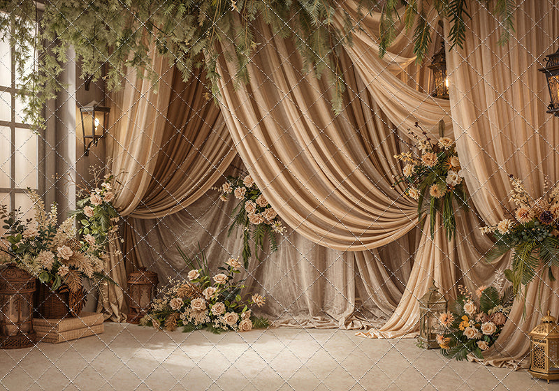 Olive Grove Drapes - With Sweep Option
