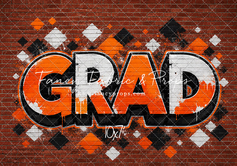 Orange & Black Grad - With Sweep Option