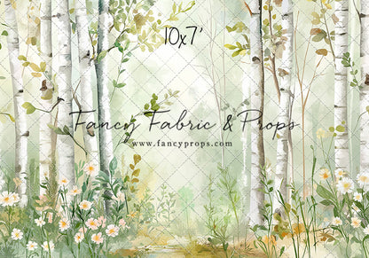 Painted Birch Forest - With Sweep Option