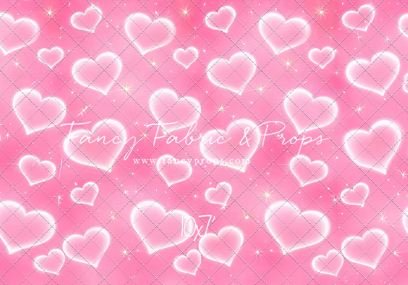 Pink Puffy Hearts - With Sweep Option