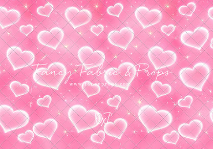 Pink Puffy Hearts - With Sweep Option