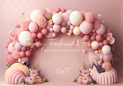 Pink Pumpkin Cascade - Balloon Arch