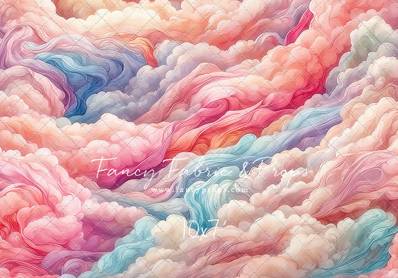 Pink Rainbow Cascading Clouds