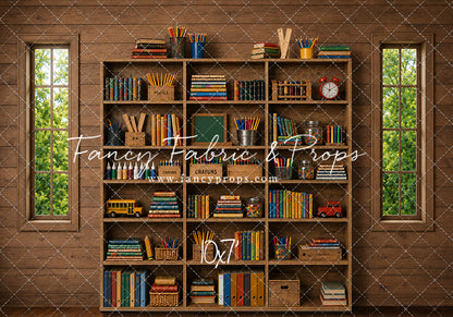 Rustic Schoolhouse Bookshelf - With Sweep Option