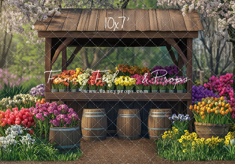 Rustic Spring Flower Stand - Room