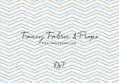 Simple Blue & Tan Chevron