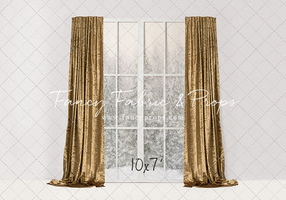 Simple Christmas Mantle Window