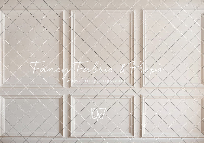 Simple Ivory Panel Wall - With Winter's Grace Floor Sweep Option