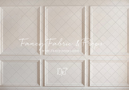 Simple Ivory Panel Wall - With Winter's Grace Floor Sweep Option